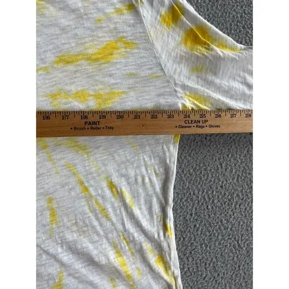 ATM Hoodie Sweater Medium Tie Dye Lightweight Cotton White Yellow Beach Boho - Picture 14 of 16